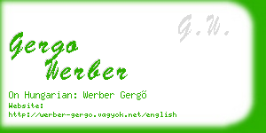 gergo werber business card